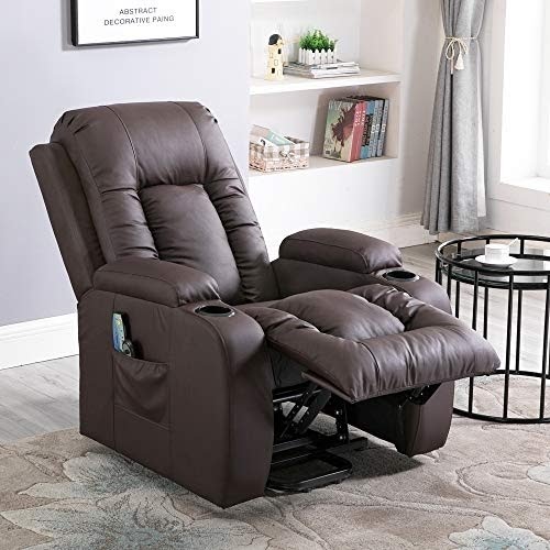 Recliner With Cup Holder Visualhunt, Leather Reclining Chair With Cup Holders