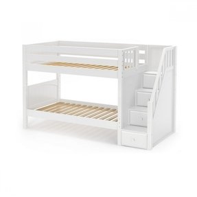 Low Bunk Bed With Stairs Visualhunt, White Bunk Bed With Stairs