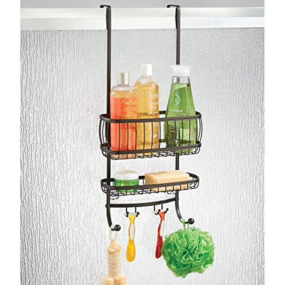 Soap Conditioner Details about   Bathroom Over the Door Shower Caddy for Shampoo 