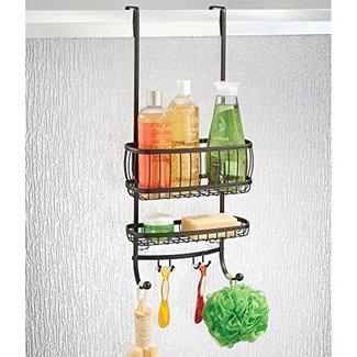 mDesign Over The Door Shower Caddy Shampoo, Conditioner ...