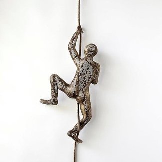 Climbing Man, Wall Mounted, Bronze  Dining room design, High fashion home,  Wall mount