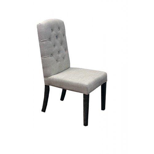 MEVA Furniture - Tufted High Back Linen Dining Chair ...