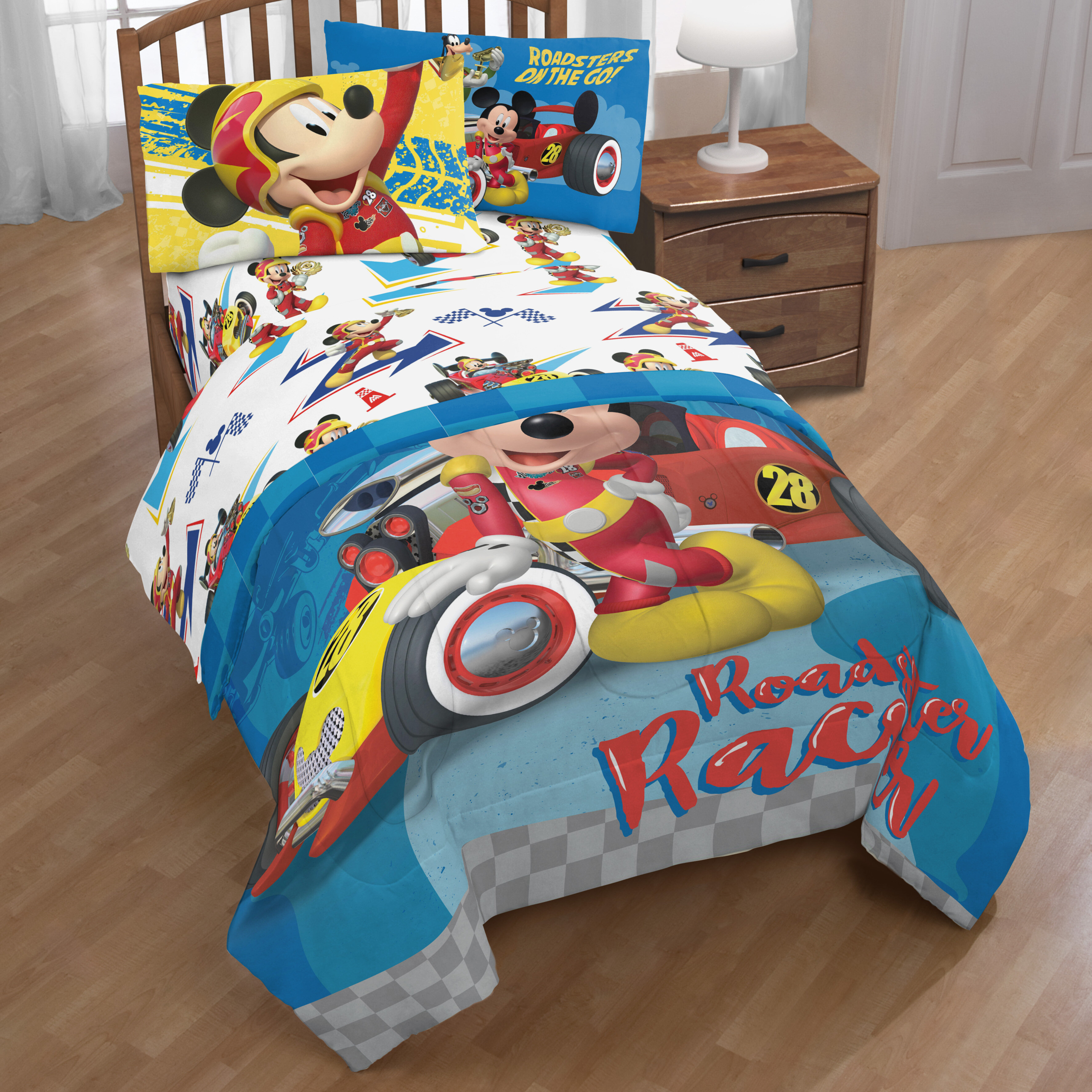 Disney Junior Mickey Mouse Clubhouse Roadster Racer Reversible Twin Comforter 