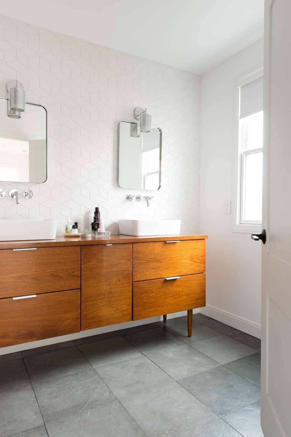 Towel Sets Mid-Century Floating Vanity Bathroom