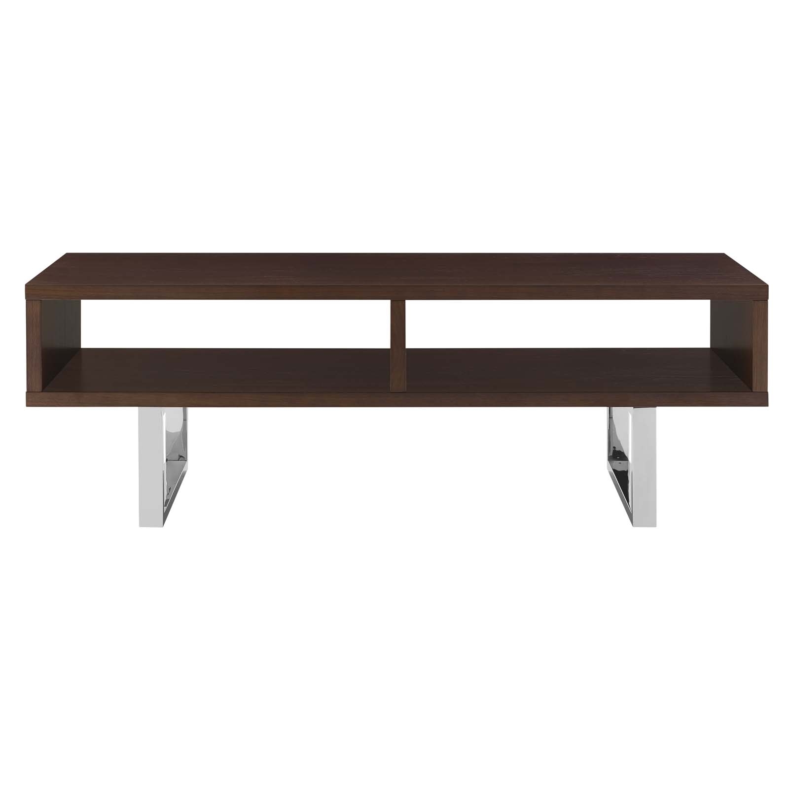 MODWAY Amble 47 in. Walnut Low Profile TV Stand-EEI-2681 ...