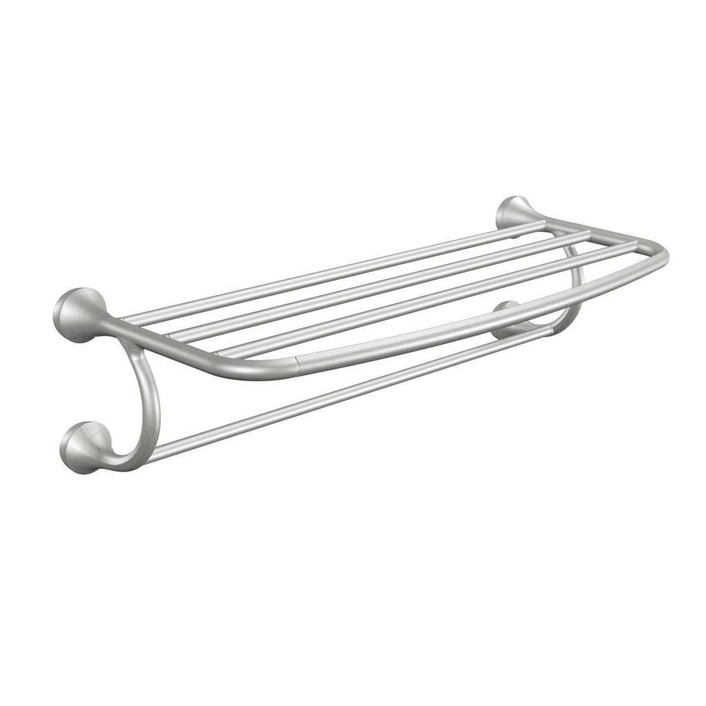 Moen YB2894BN Eva Bathroom Hotel Towel Shelf, Brushed ...