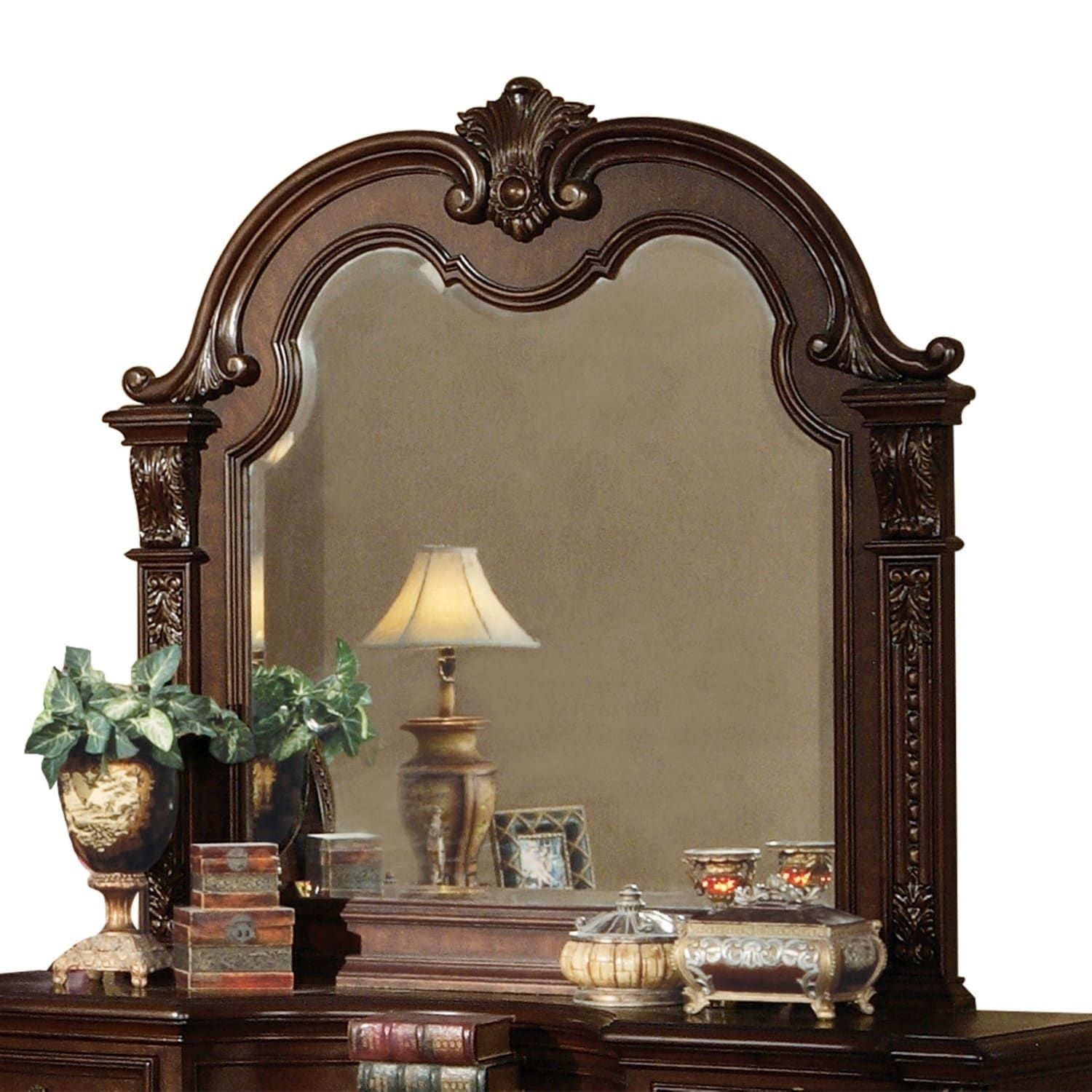 Murphy Traditional Wooden Frame Accent Mirror