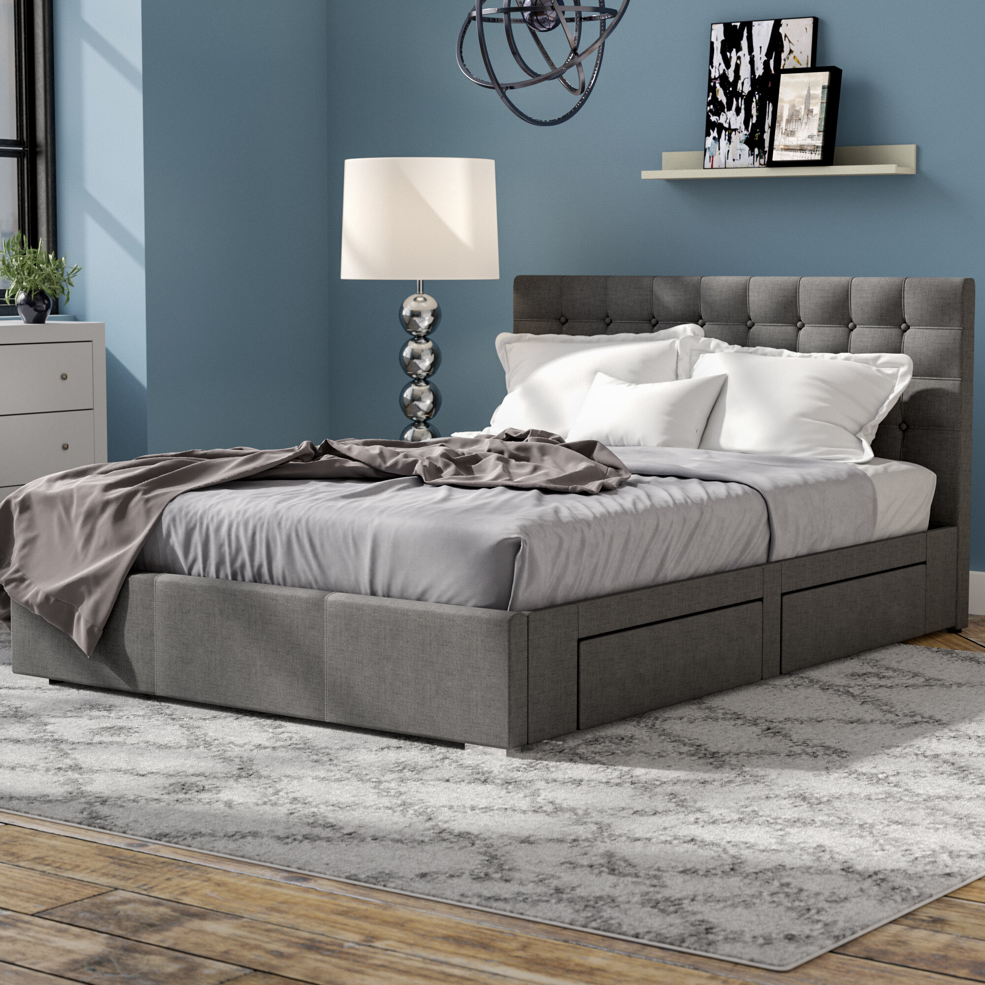 Myrrine Upholstered Storage Platform Bed