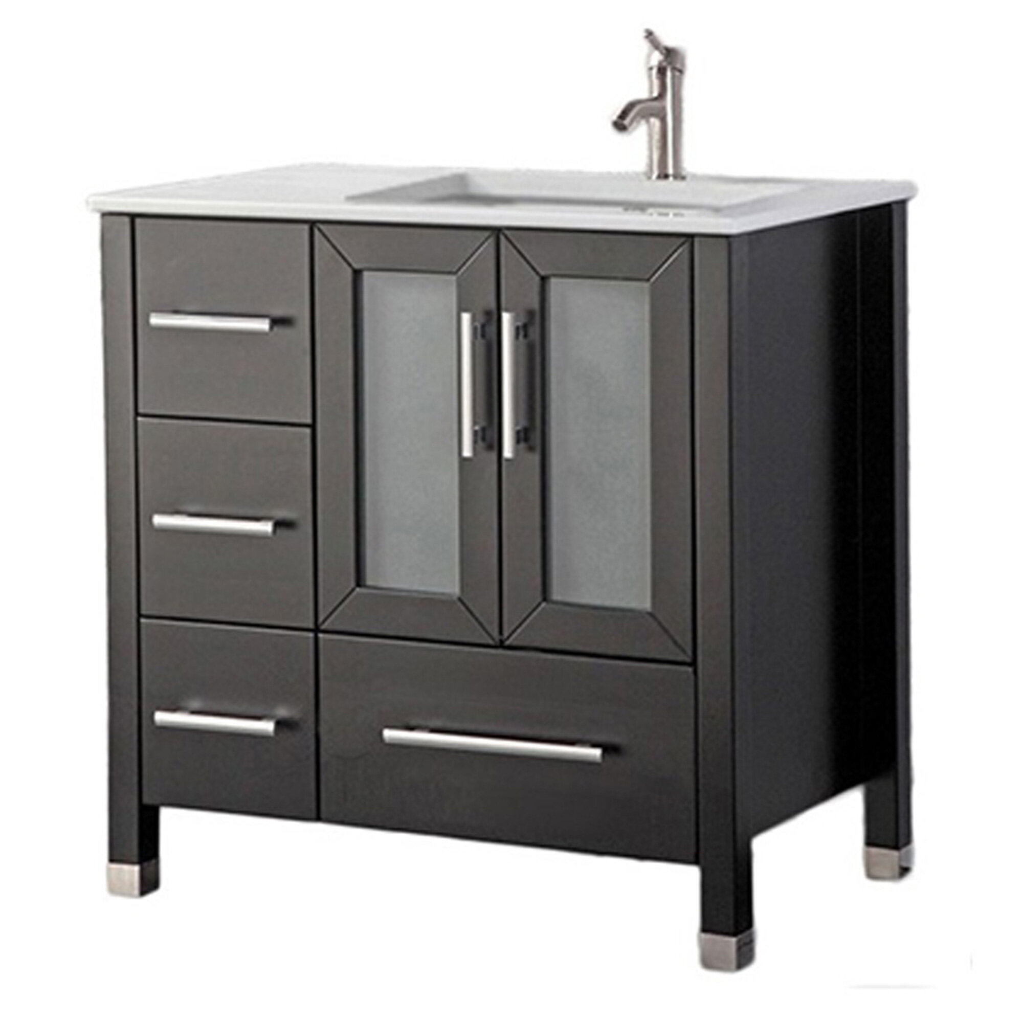 Right Offset Bathroom Vanity Visualhunt, 36 Vanity With Sink On Right Side
