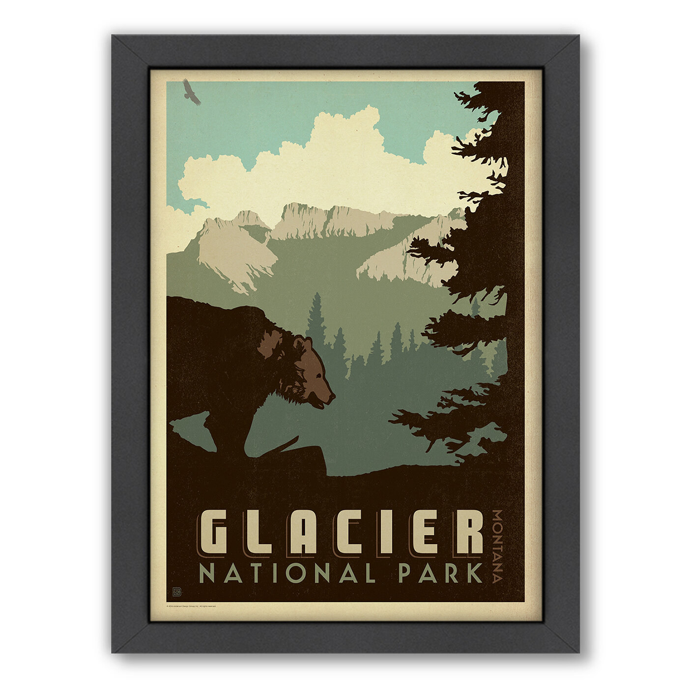 'National Park Glacier' Framed Vintage Advertisement