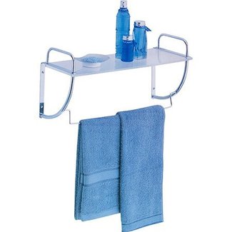 Neu Home Bath Shelf with Towel Bar -