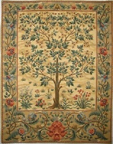 NEW 37" 94CM TREE OF LIFE BEIGE WILLIAM MORRIS DESIGN