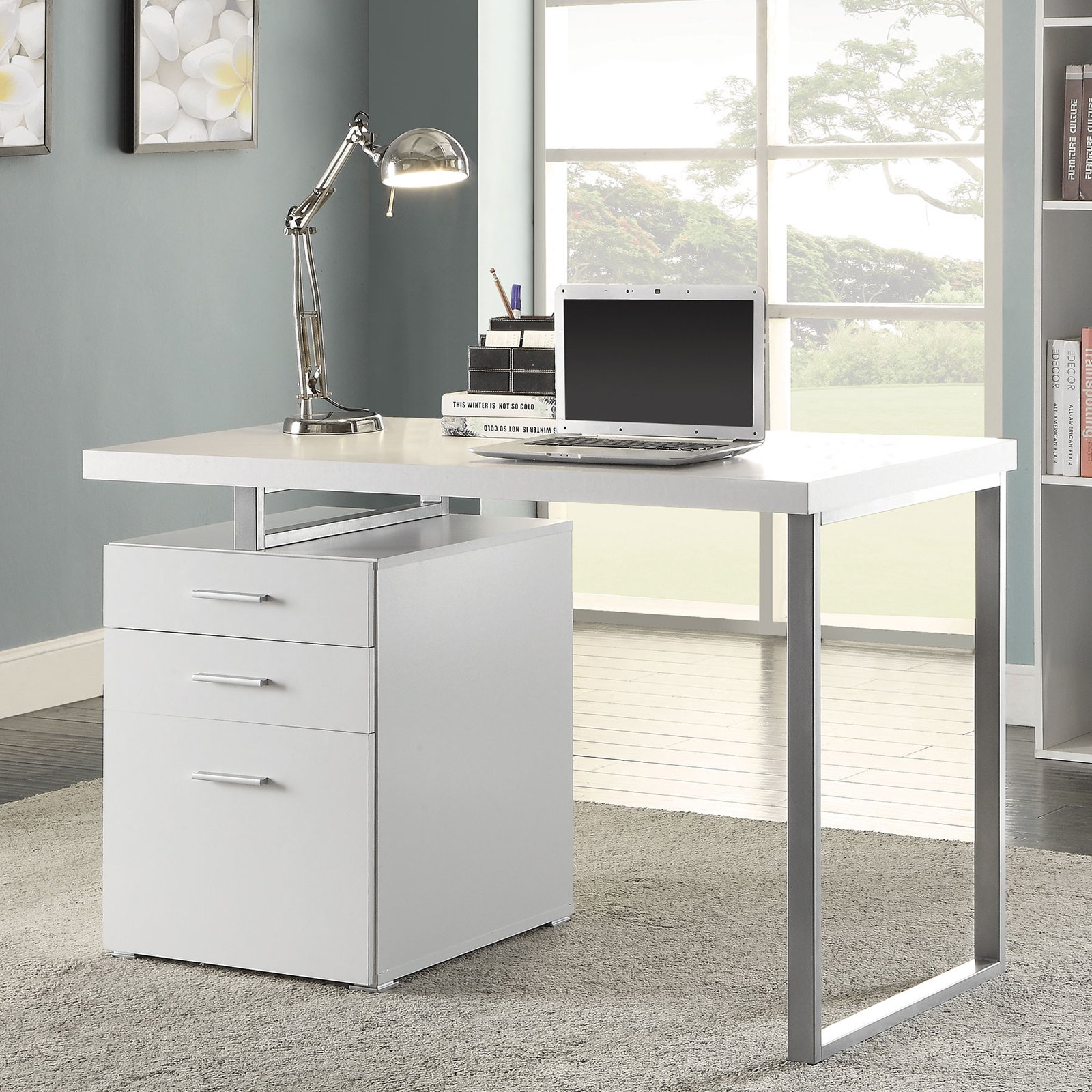 Small Desks With File Drawers Visualhunt, Modern Computer Desk With File Drawer