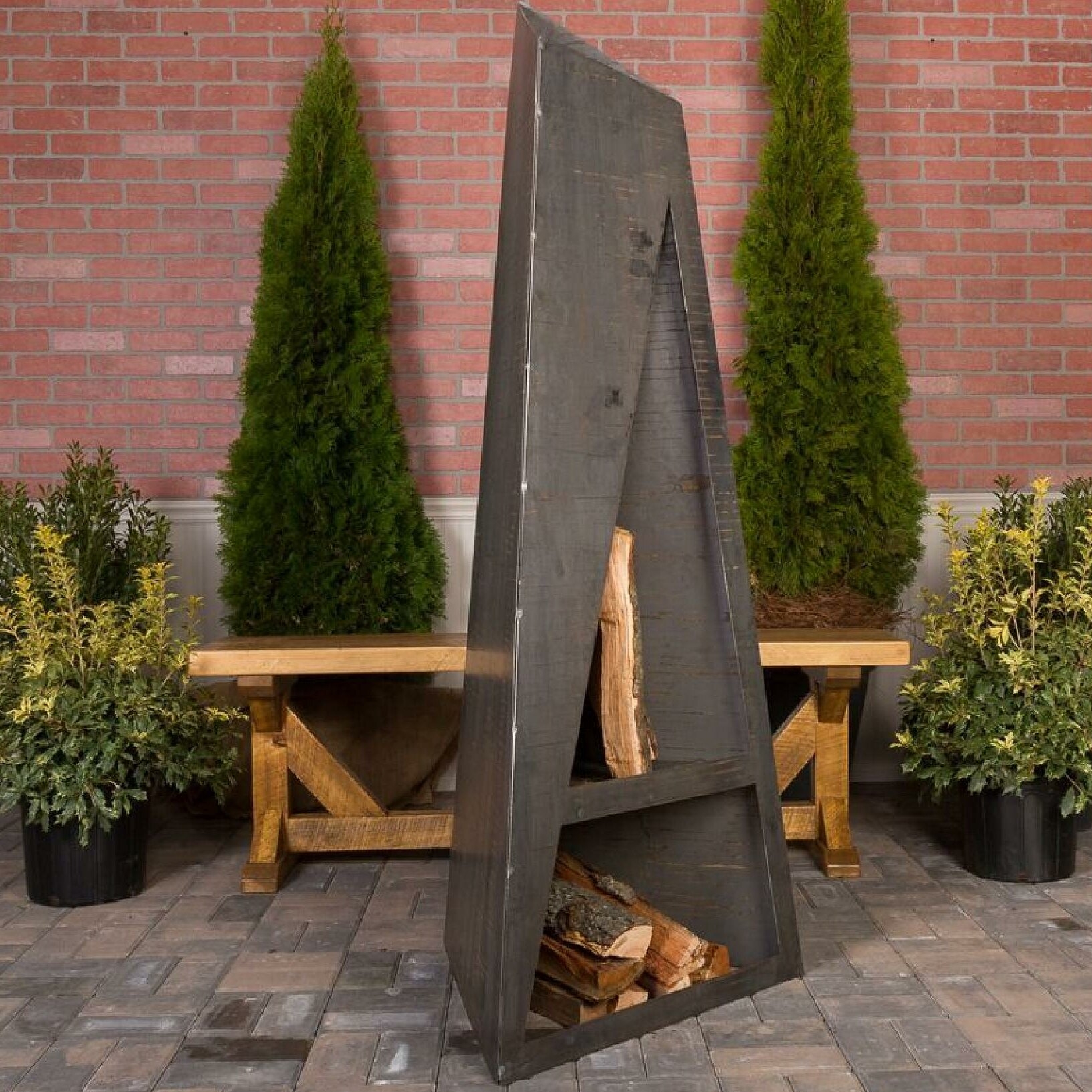 Night Torch Steel Wood Burning Outdoor fireplace