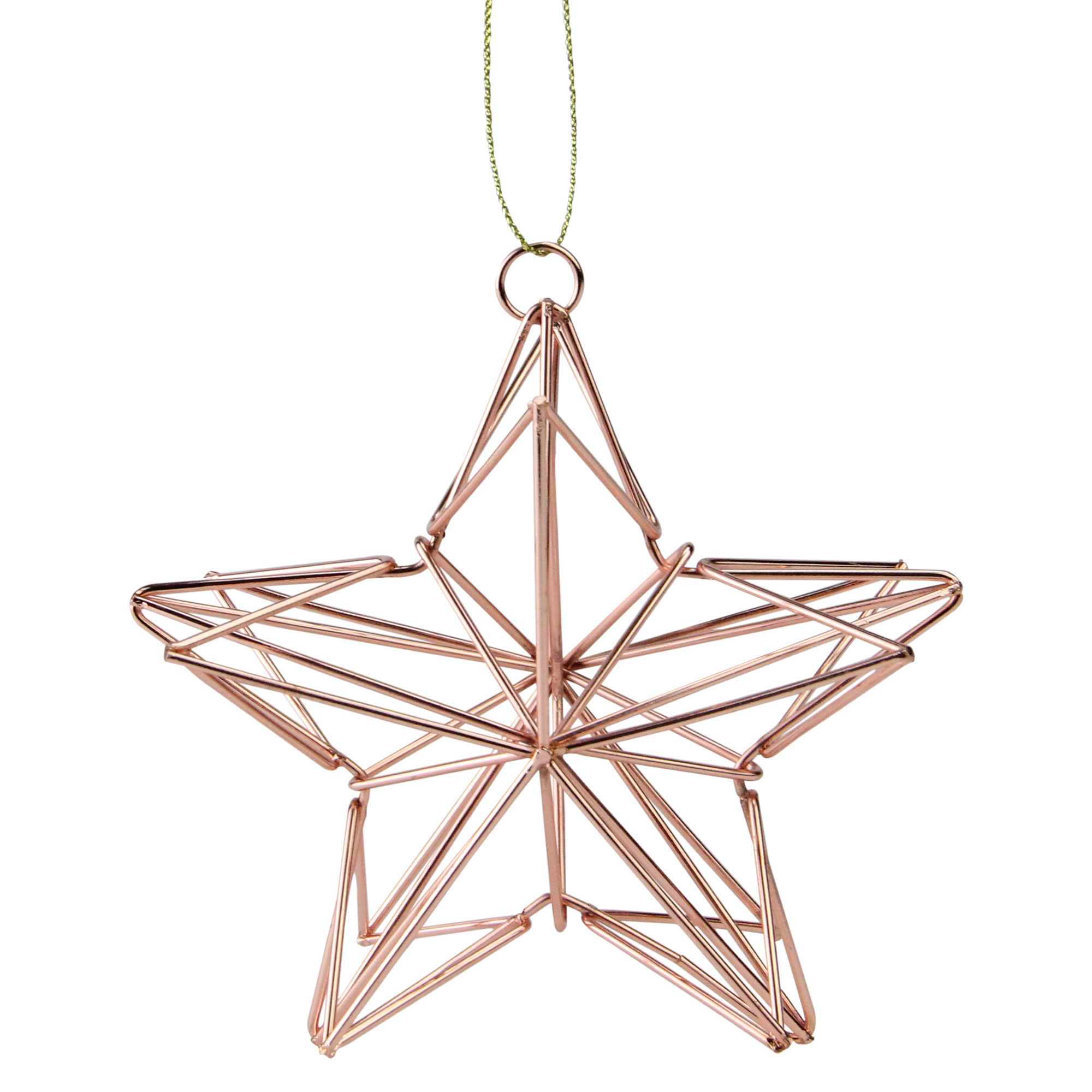 Northlight 4.5” Geometric Wire Star Christmas Ornament ...