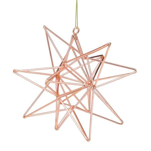 Northlight Rose Gold Geometric Star Christmas Ornament