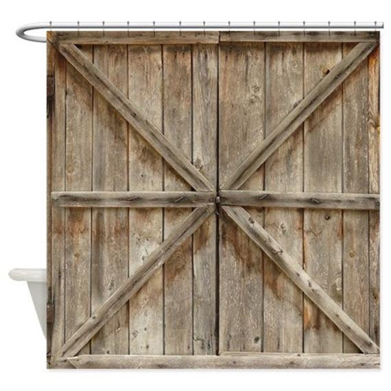 Old Wood Doors Or Barn Doors Shower Curtain