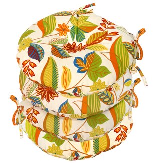 Outdoor Round Bistro Dining Chair Cushion (Set of 4)