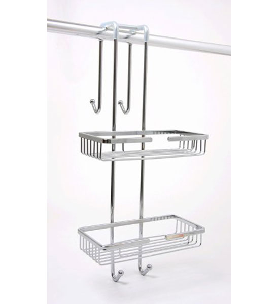 Over The Door Chrome Shower Caddy - Free Shipping