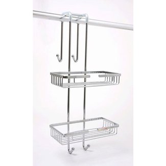 Over The Door Chrome Shower Caddy - Free Shipping