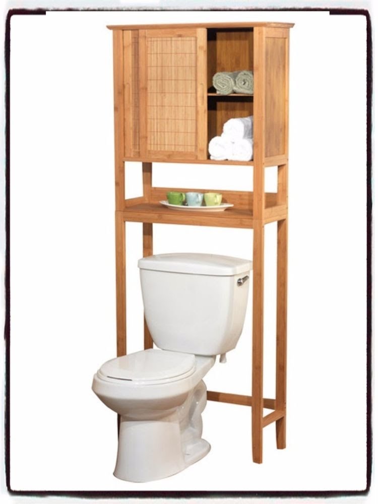 Over the Toilet Bathroom Storage Cabinet Shelf Space ...