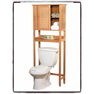 Over the Toilet Bathroom Storage Cabinet Shelf Space ...