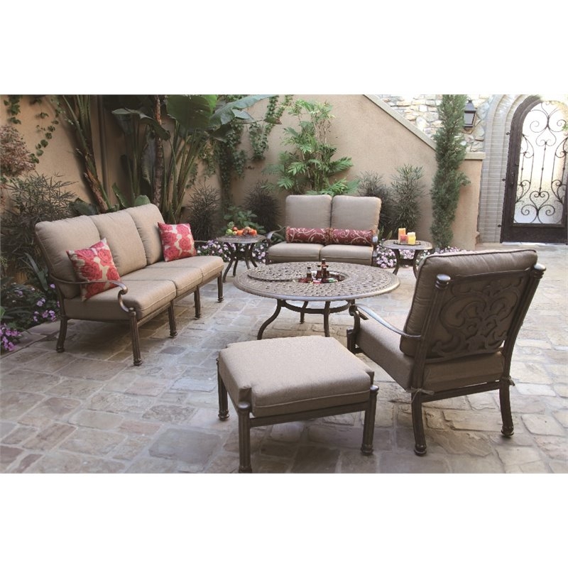 Palazzo Sasso Patio Chair with Cushion and Ottoman