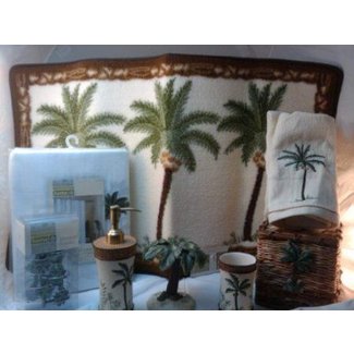 palm tree bathroom set collections