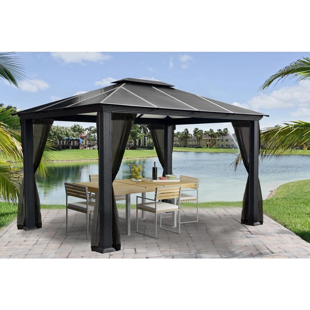 Paragon 11 ft. x 13 ft. Aluminum Hard Top Gazebo