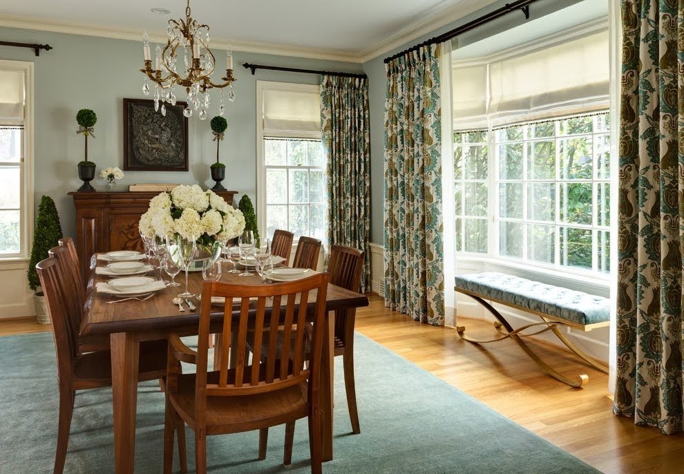 Curtains For Bay Windows In Dining Room, Bay Window Dining Room Curtains
