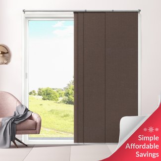 Premium Adjustable Sliding Panels, Cut to Length Vertical Blinds, Eclipse Ruby (Blackout Fabric) - Up to 80"W X 96"H