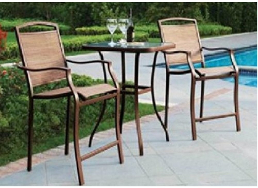 3 piece high discount top patio set