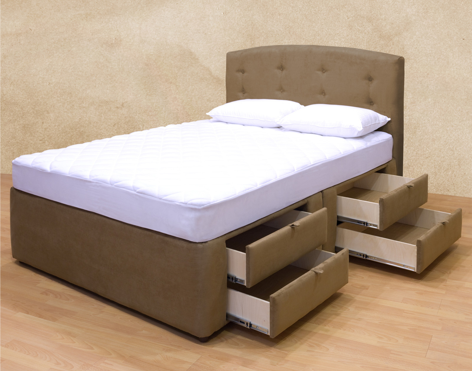 Bed With Drawers Underneath Visualhunt, King Size Bed Frame With Storage Drawers Underneath