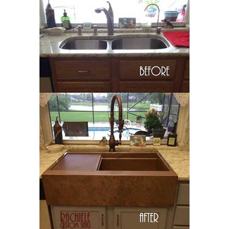 Retrofit copper apron farmhouse sinks - Top Mount or Under