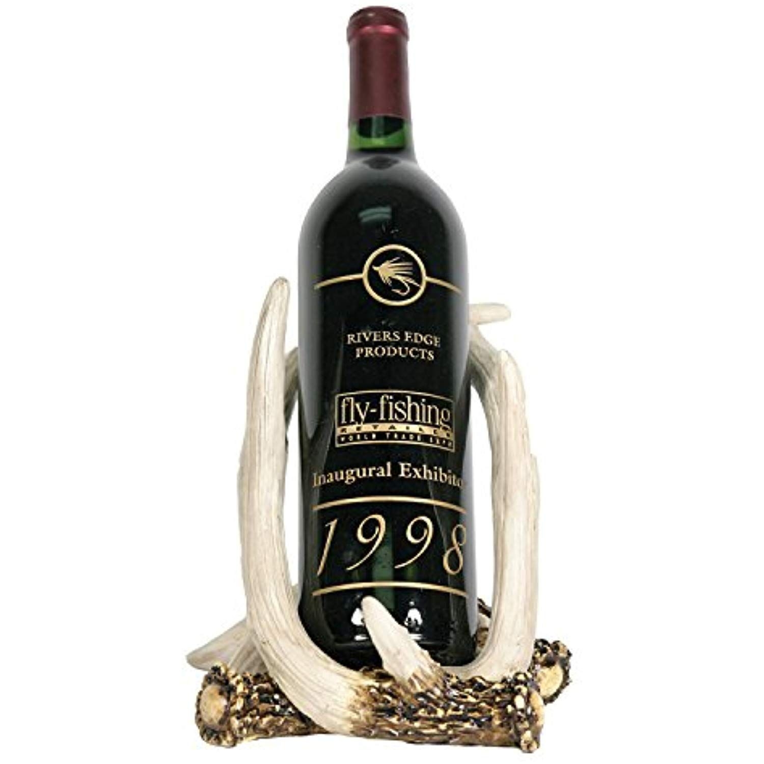 River's Edge Deer Antler Single Wine Bottle Holder 982 ...