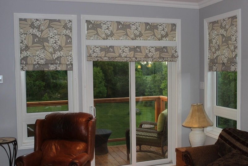 Roman Shades  Sliding Glass Doors 