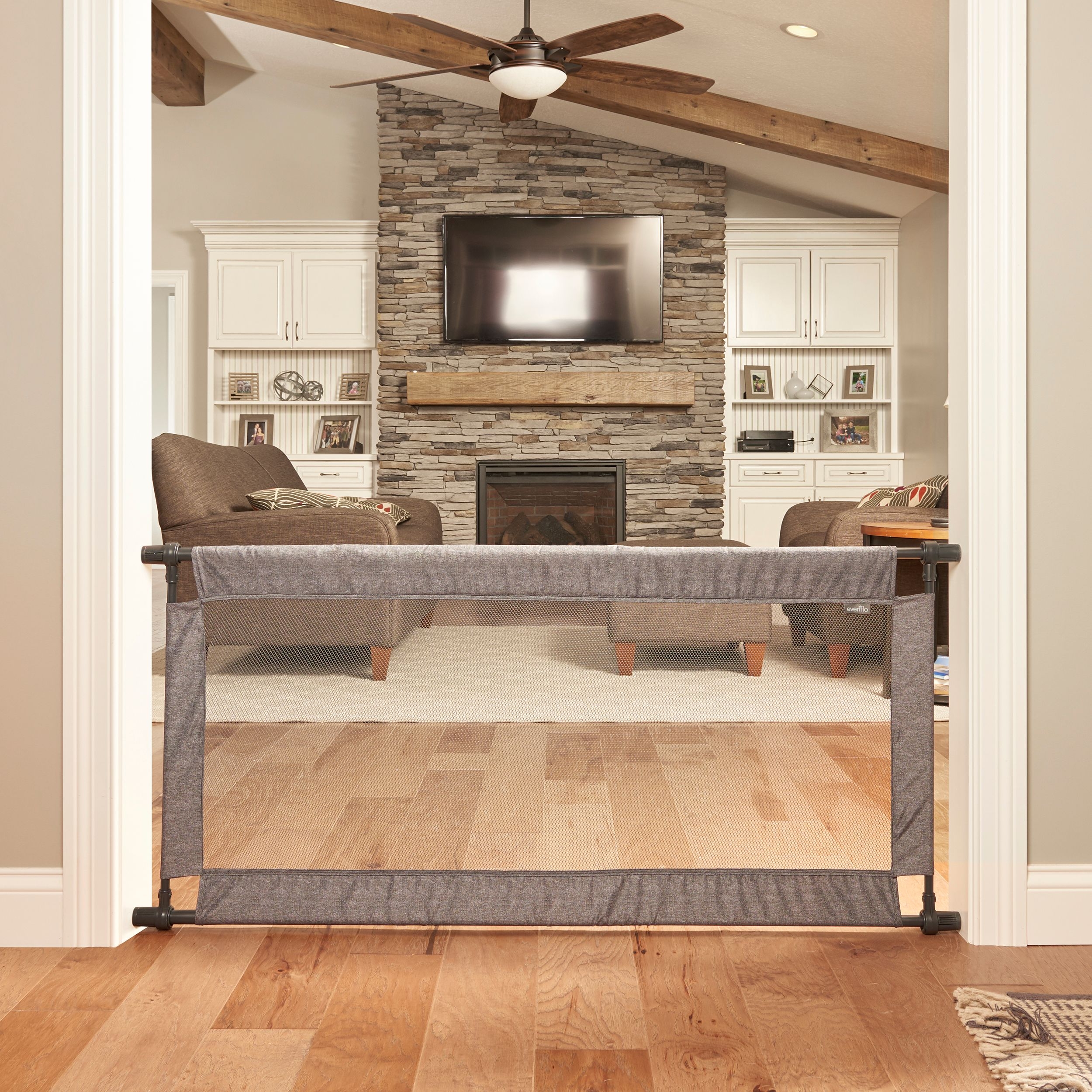 Living room baby outlet gate