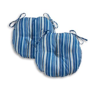 Round Indoor/Outdoor Dining Chair Cushion (Set of 2)