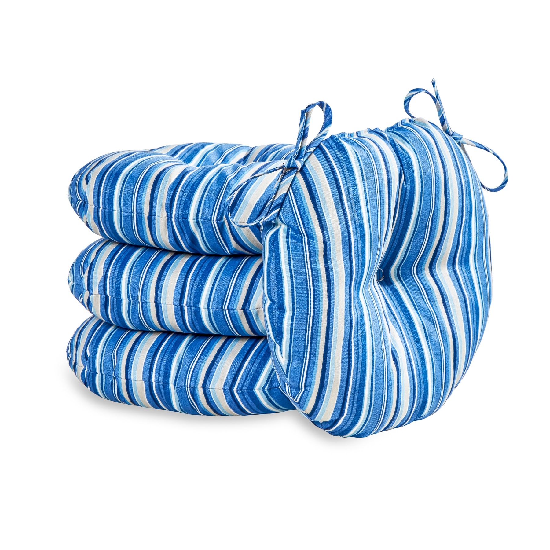 Round Indoor/Outdoor Dining Chair Cushion (Set of 4)