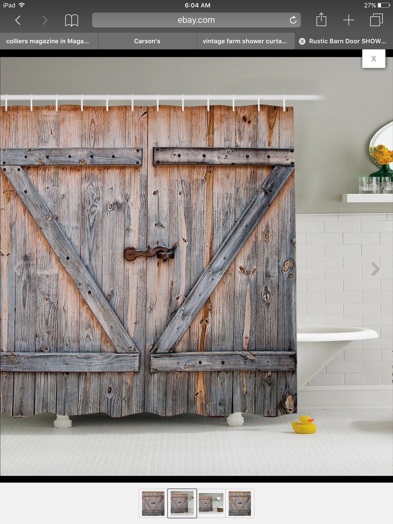 Us Farmhouse Retro Rustic Wooden Barn Door Fabric Shower Curtain Set Bath Decor Shower Curtains Home Garden