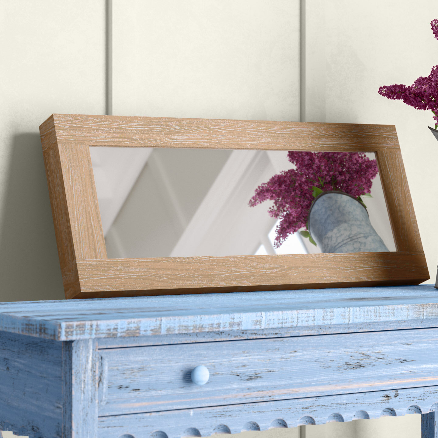 Ryanda Rectangular Wood Framed Wall Mirror