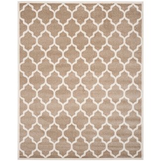 Safavieh Amherst Collection AMT420B Light Grey and Beige Indoor/Outdoor Area Rug