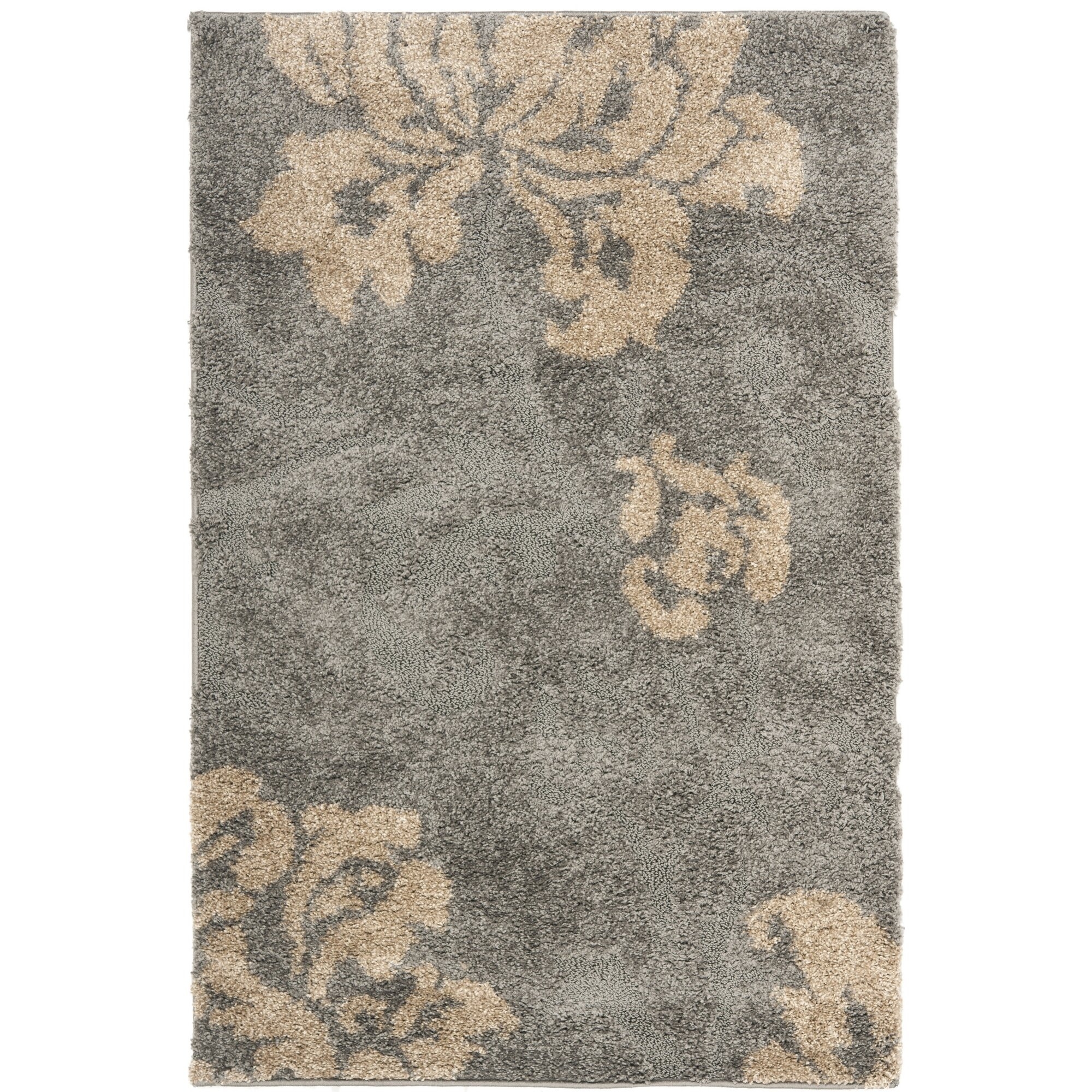 Safavieh Florida Shag Gray/Beige 3 ft. x 5 ft. Area