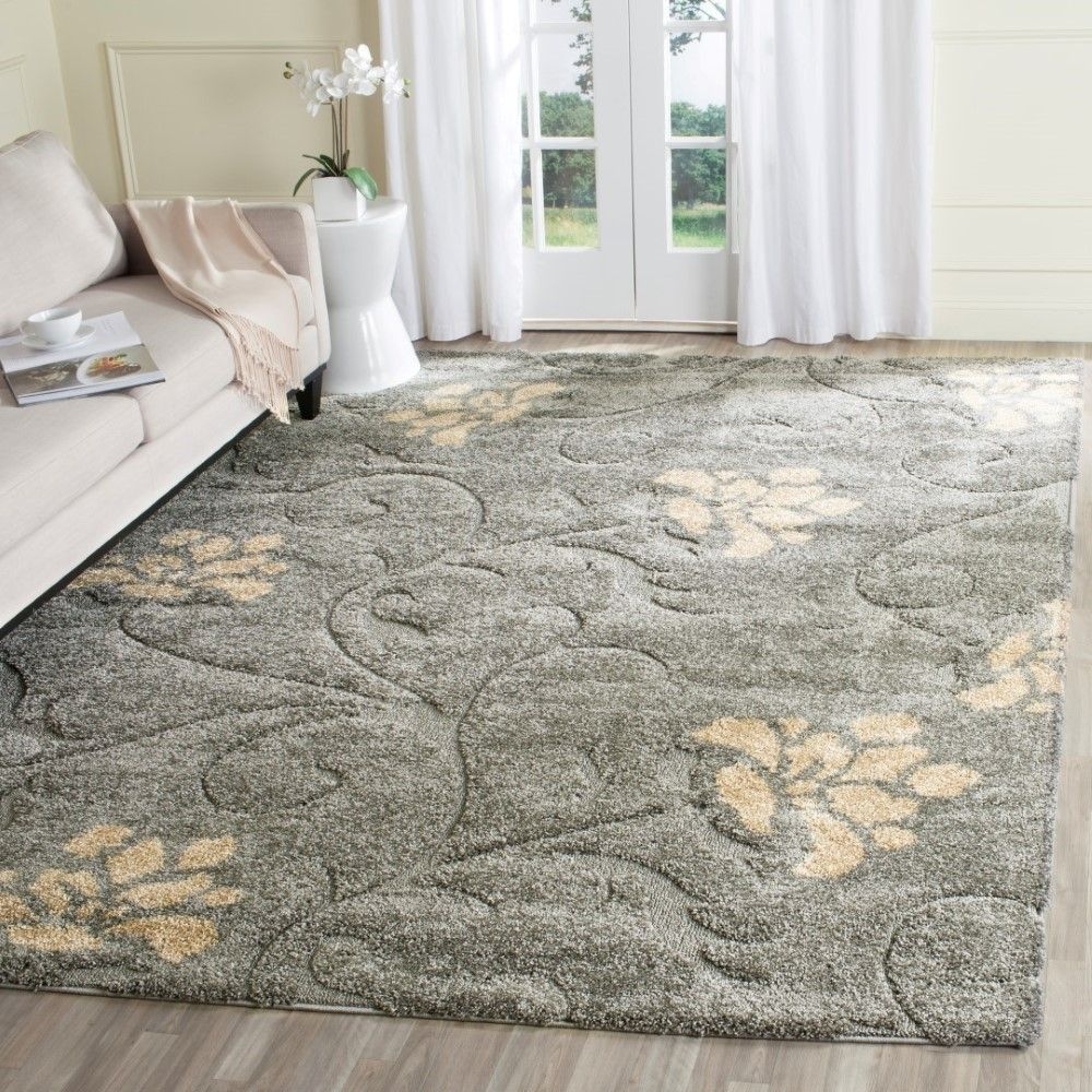 Safavieh Florida Shag Gray/Beige Area Rug -