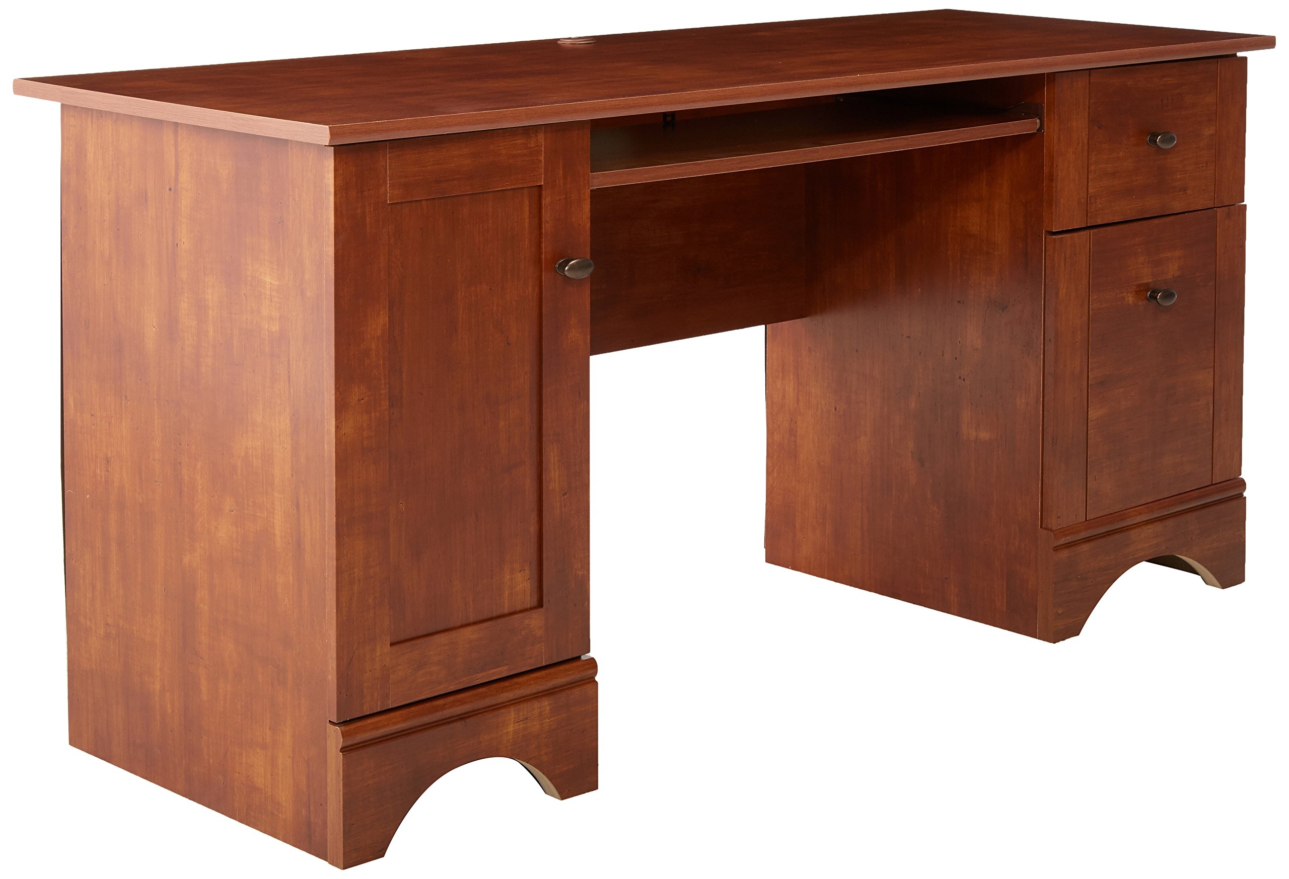 Sauder 402375 Computer Desk, L: 59.45" x W: 23.47" x H: 29.02", Brushed Maple finish