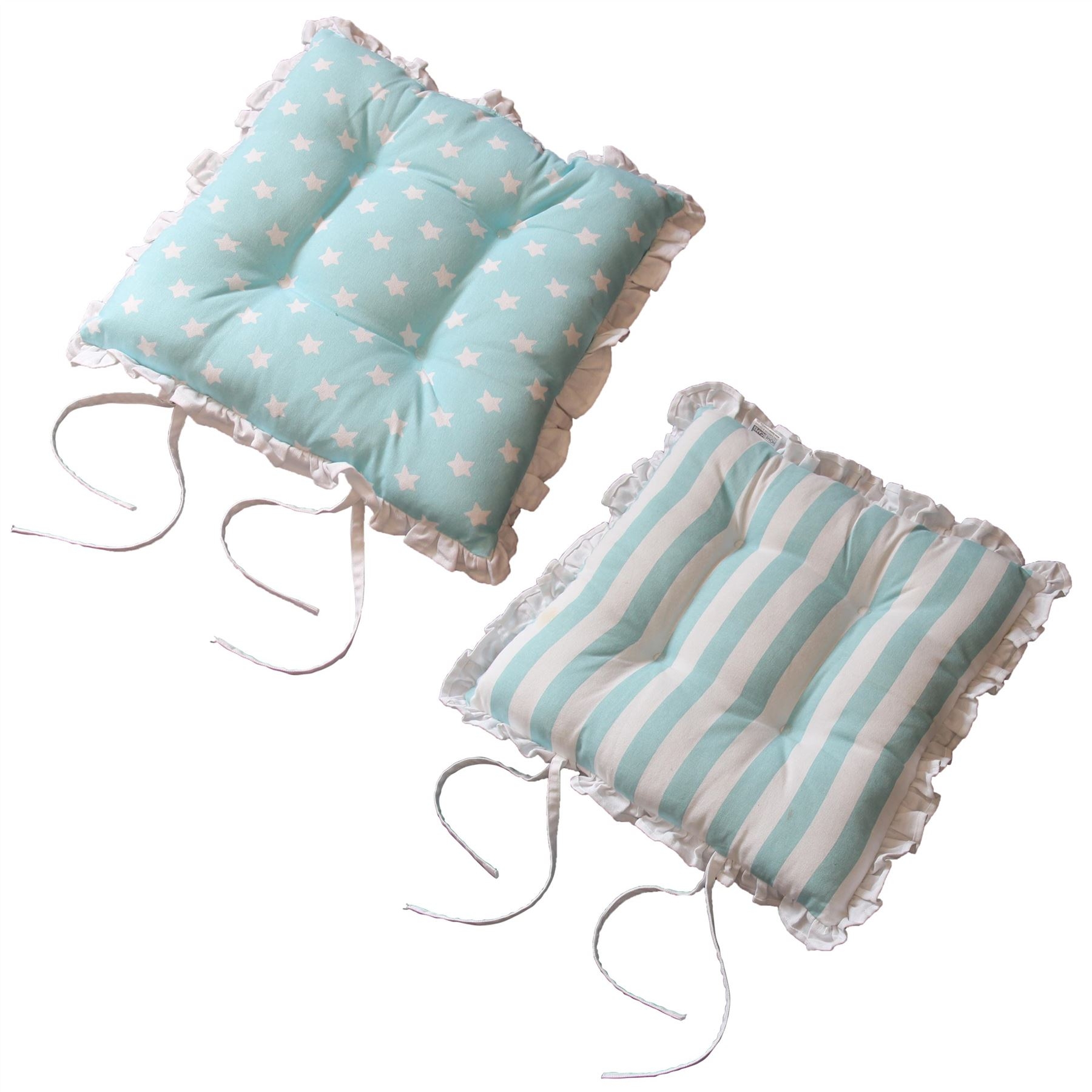 Seat Pads for Dining Chair Cotton Square Reversible ...