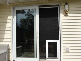 The New Storm Door is a Pet Door Too!