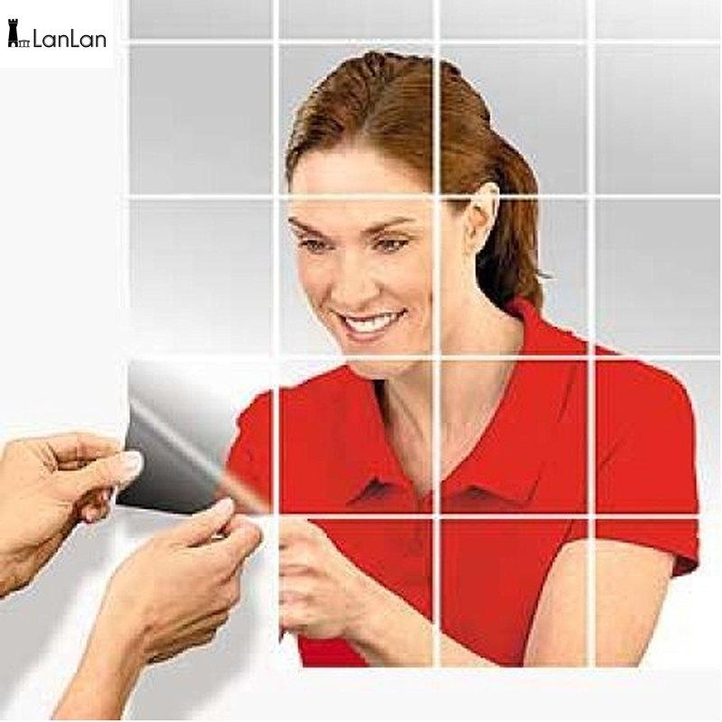 : Self Adhesive Mirror Tiles : Wall Mounted ...