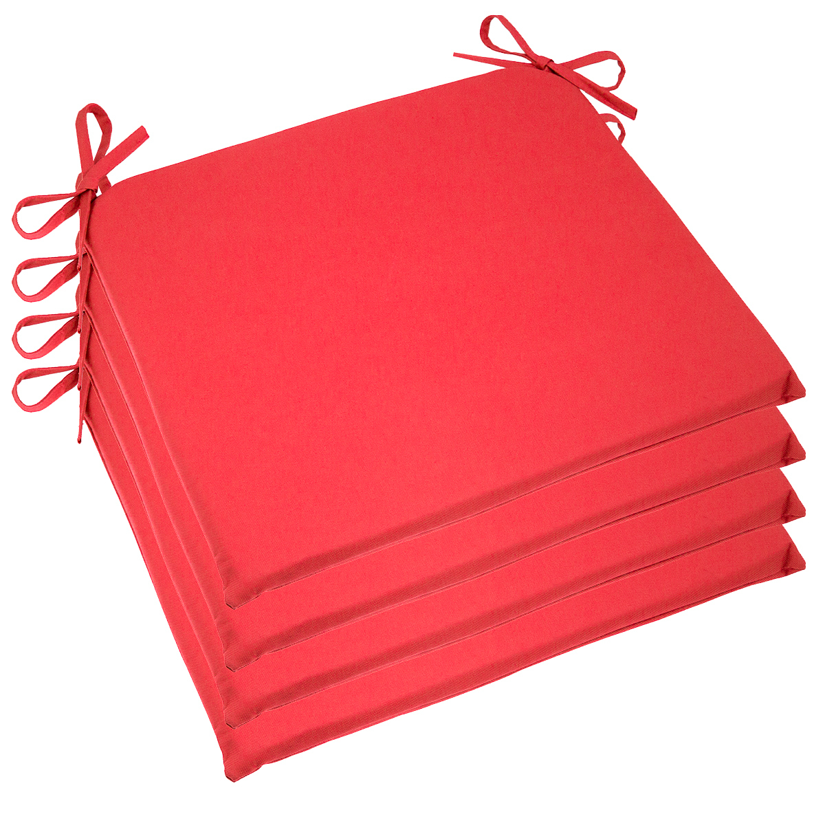 Set Of 4 Outdoor Memory Foam Chair Cushions Seat Pads