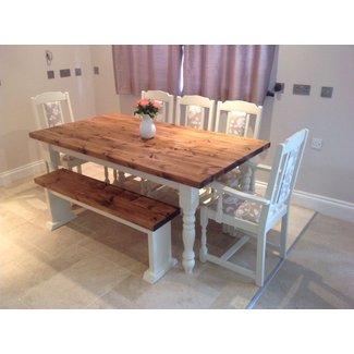 Shabby Chic Rustic Farmhouse Solid 8 Seater Dining Table ...